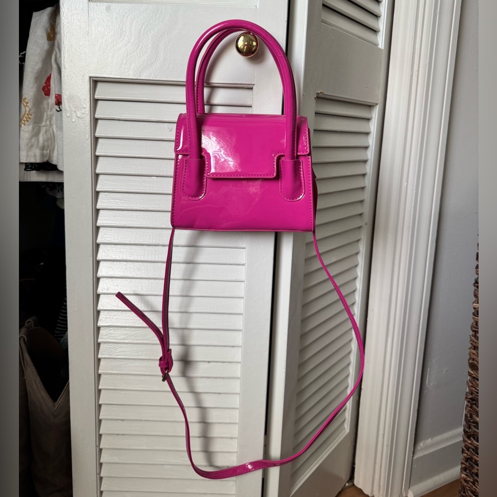 Like Dreams Patent Leather Hot Pink Mini Purse
